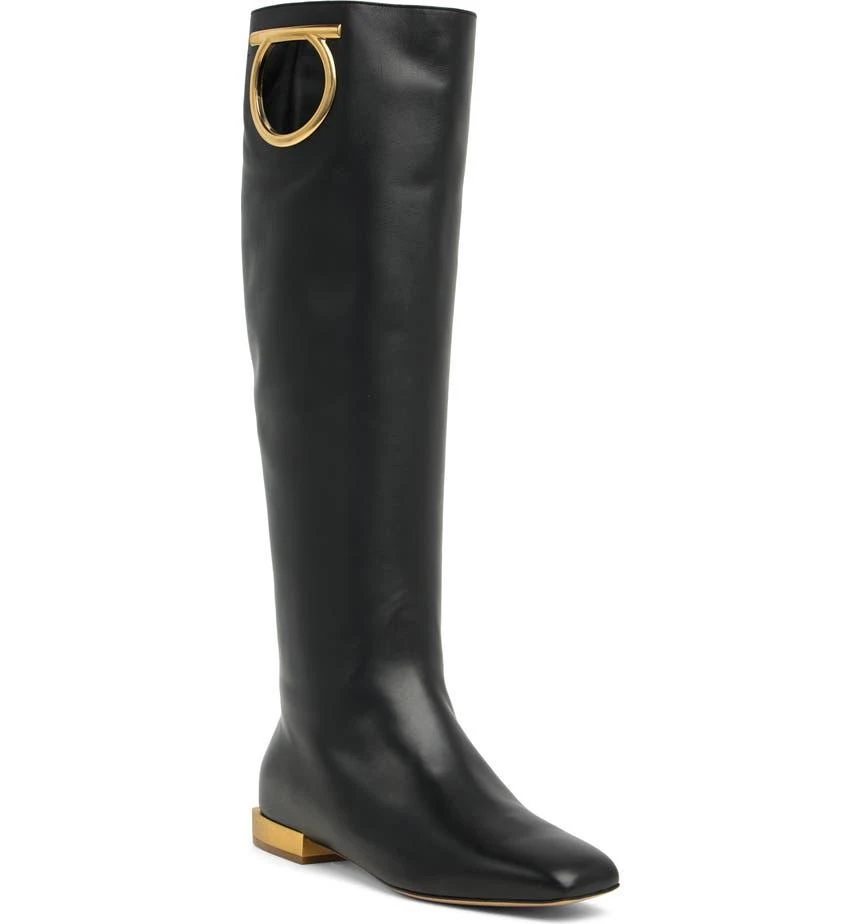 商品Salvatore Ferragamo|Gancini Leather Boot,价格¥7796,第1张图片
