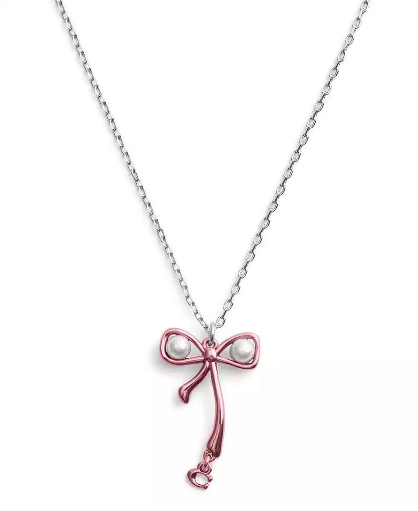 商品Coach|Faux Cultivated Pearl Bowtique Pendant Necklace,价格¥711,第3张图片详细描述