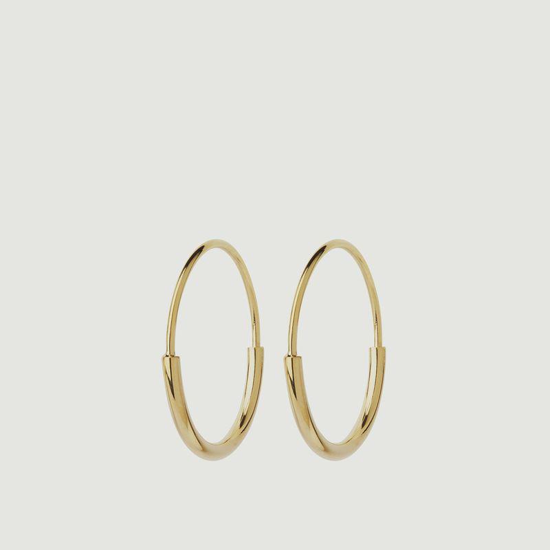 Delicate 18 Hoop Earrings Gold Maria Black商品第1张图片规格展示