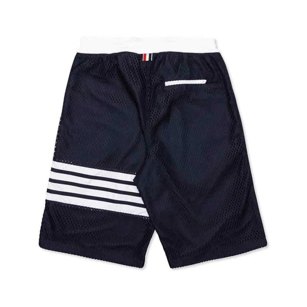 THOM BROWNE 男士海军蓝网眼运动短裤 MJQ087A-03193-415 商品