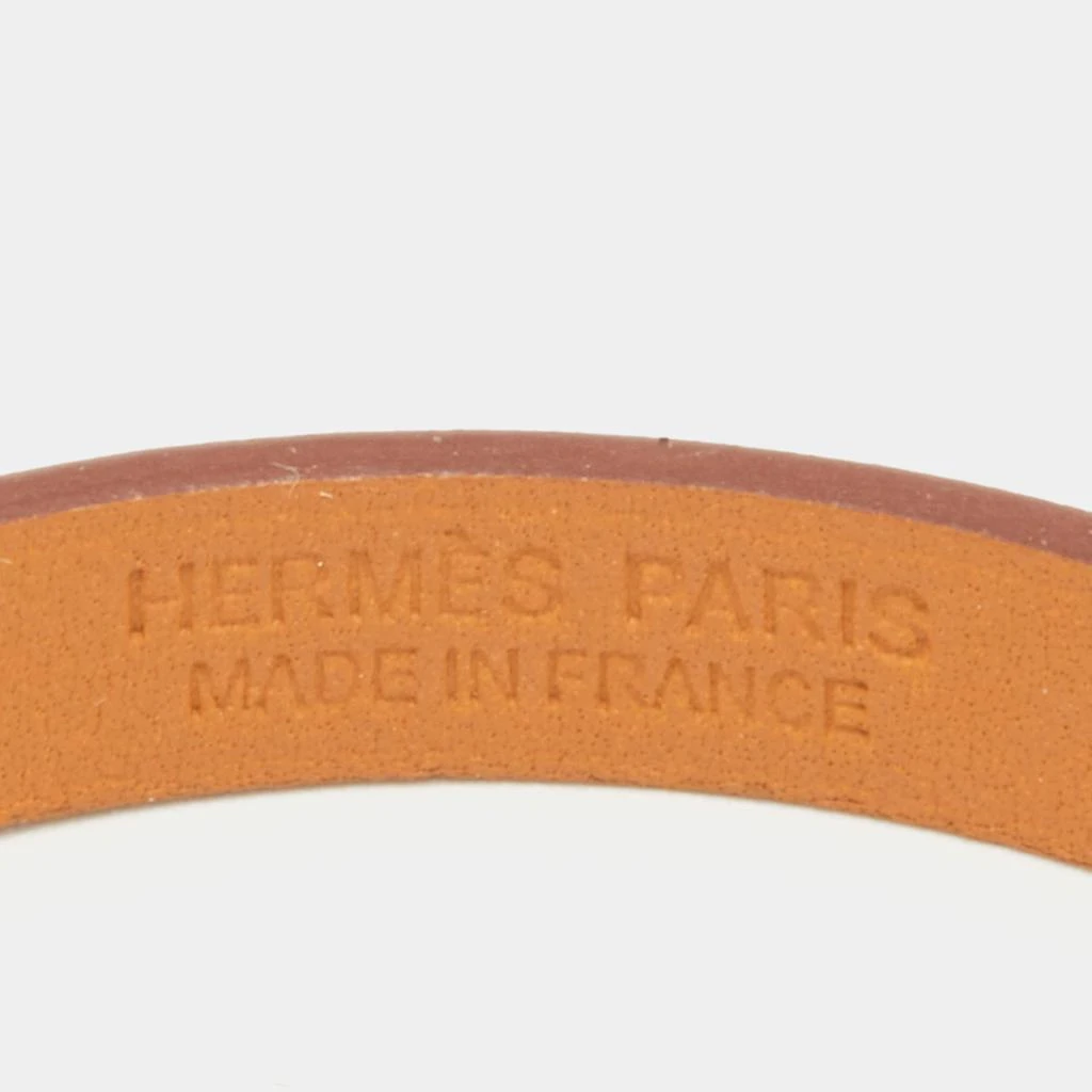 商品[二手商品] Hermes|Hermès Rivale Mini Yellow Leather Gold Plated Bracelet S,价格¥1204,第4张图片详细描述