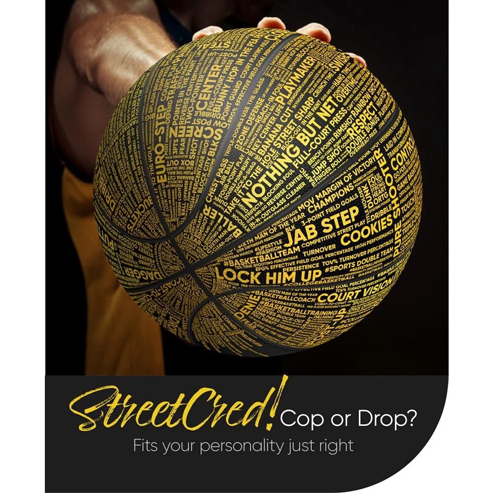 Basketball Official Size 7 Outdoor Indoor Ball Streetcred-Lingo with Chick Hearn Classic One Liners - Designer Basketball Adult Sized 商品