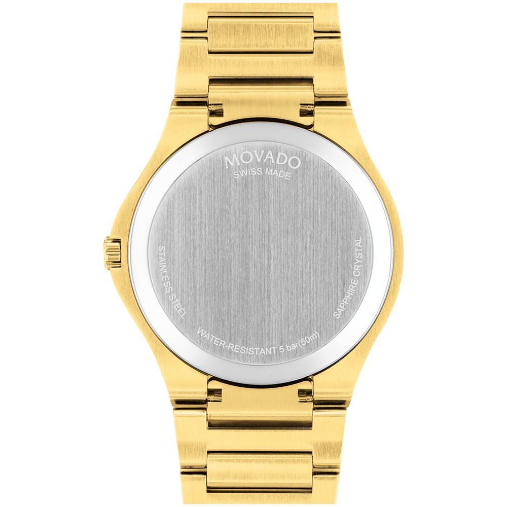 商品Movado|Men's Se Swiss Quartz Yellow Physical Vapor Deposition Bracelet Watch 41mm,价格¥9698,第5张图片详细描述