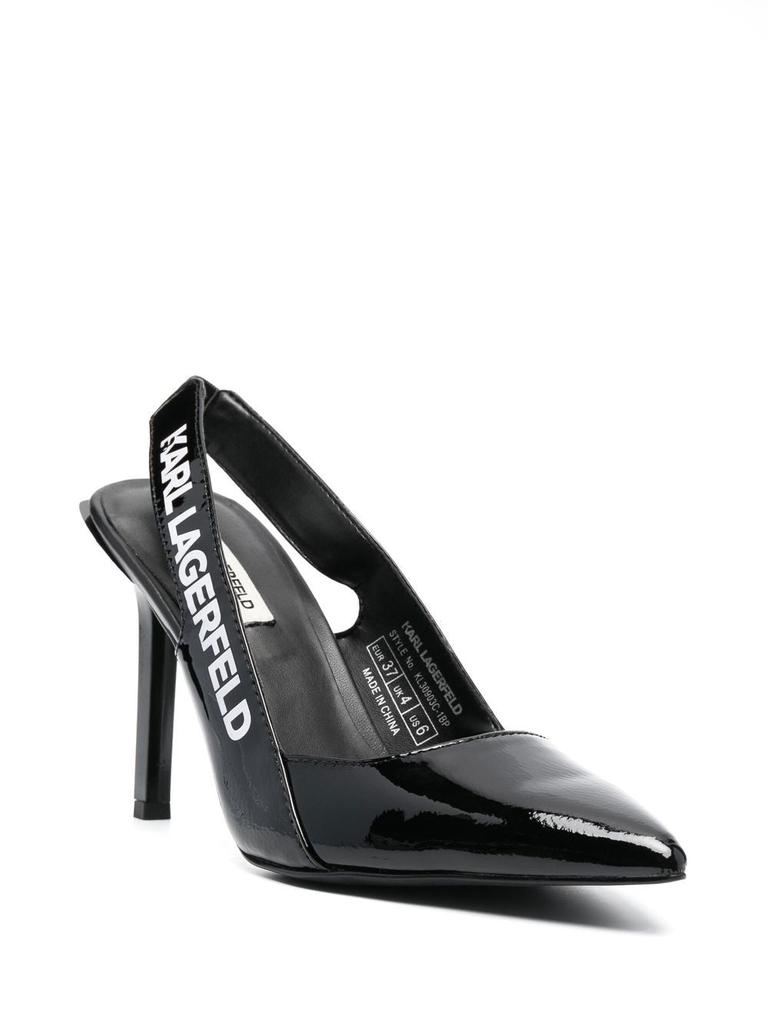 KARL LAGERFELD Logo-tape slingback pumps商品第2张图片规格展示