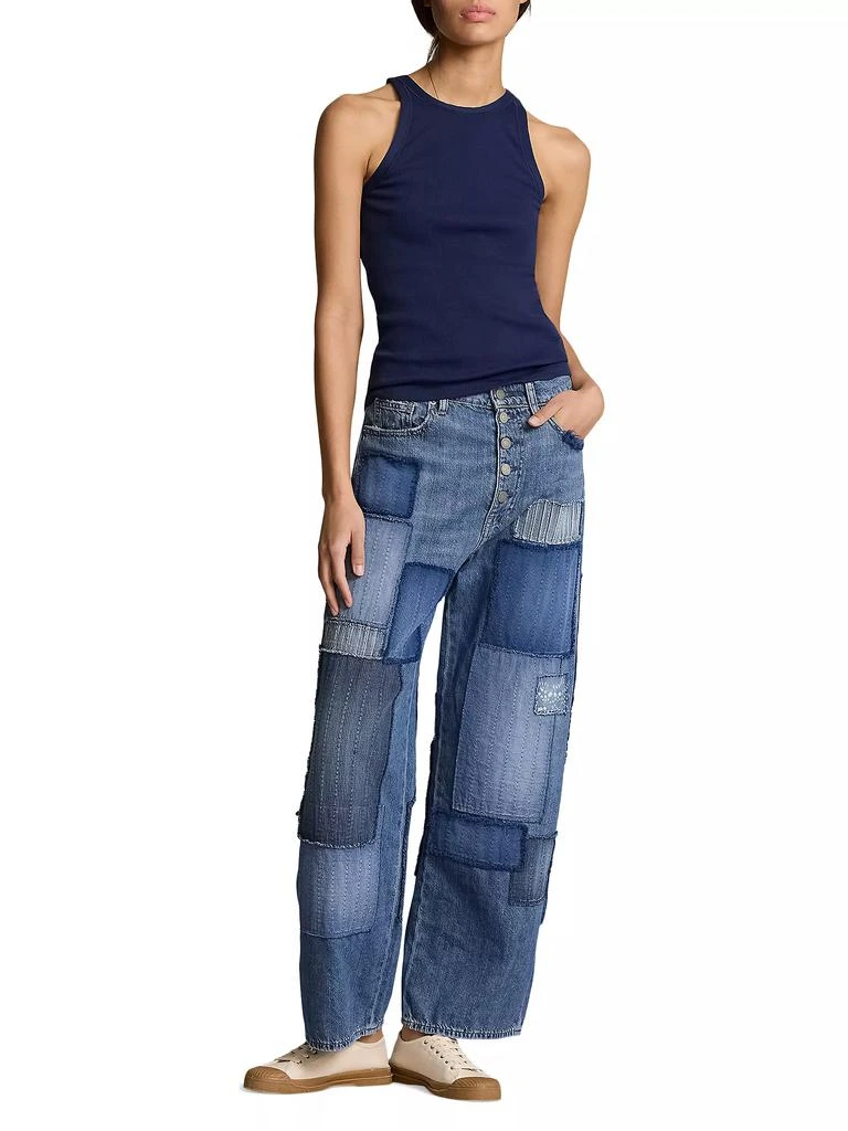 商品Ralph Lauren|High-Rise Cropped Patchwork Jeans,价格¥1891,第2张图片详细描述