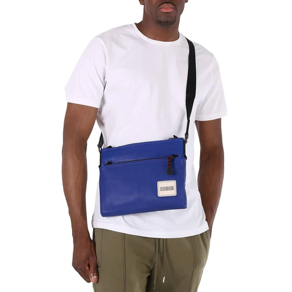 商品Coach|Coach Men's Coach Patch Pacer Crossbody Bag in Black Copper/Sport Blue,价格¥1705,第2张图片详细描述