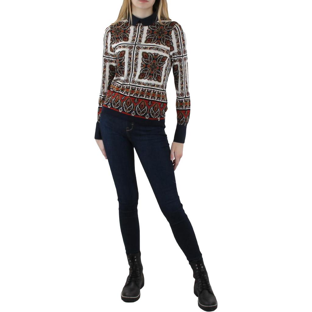 Tommy Hilfiger Womens Print Knit Pullover Top商品第1张图片规格展示