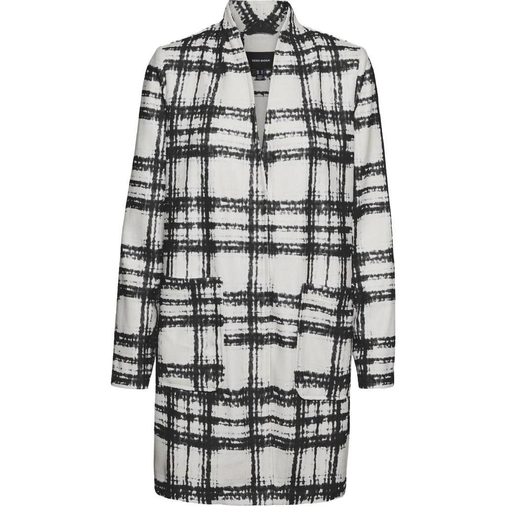 商品VERO MODA|Vero Moda Brushed Freja Women's Plaid Print Mid-Length Jacket,价格¥61,第1张图片