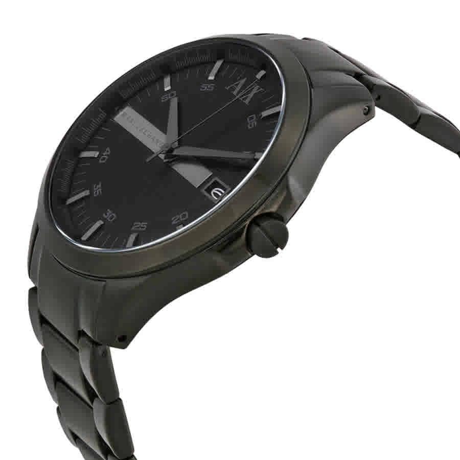 Armani Exchange Hampton Black Dial Black Ion-plated Mens Watch AX2104商品第2张图片规格展示