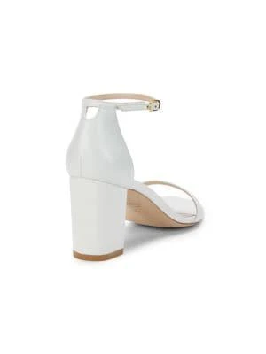 商品Stuart Weitzman|Amelina Leather Block-Heel Sandals,价格¥947,第3张图片详细描述