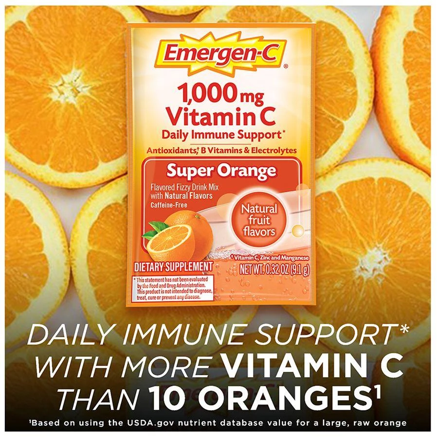 Daily Immune Support Drink with 1000 mg Vitamin C, Antioxidants & B Vitamins Super Orange 商品