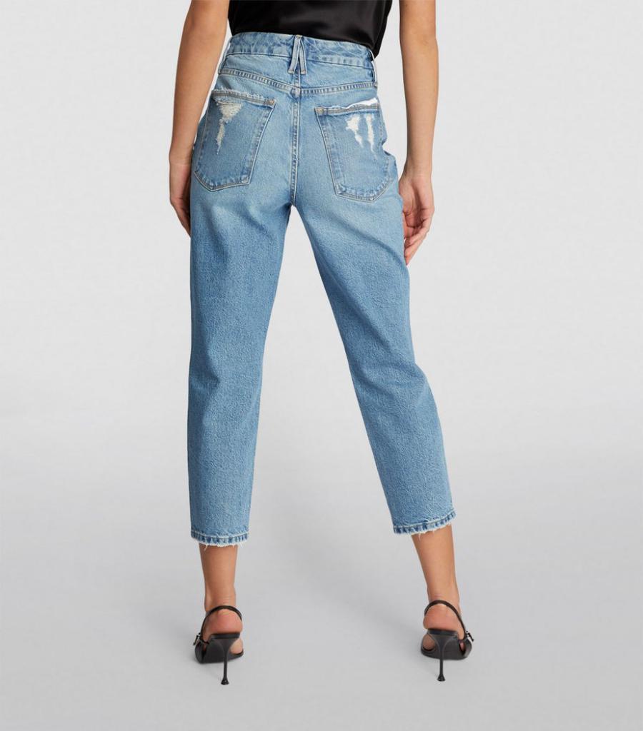 商品Good American|Good Girlfriend Raw Hem Petite Jeans,价格¥1276,第6张图片详细描述