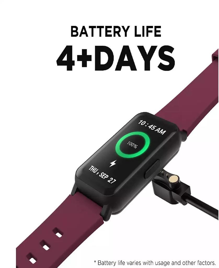 商品iTouch|Active 4 Unisex Burgundy Silicone Strap Smartwatch Fitness Tracker 42.7mm,价格¥490,第4张图片详细描述