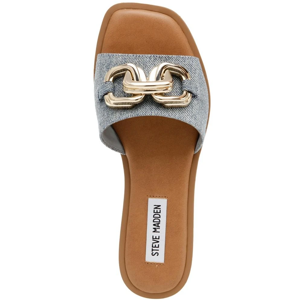 商品Steve Madden|Women's Gene Embellished Slide Sandals,价格¥296,第4张图片详细描述