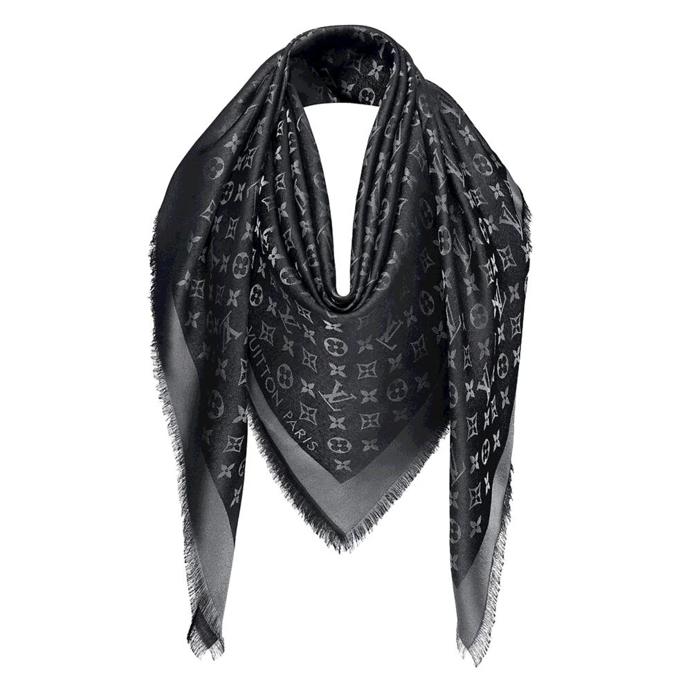 商品[二手商品] Louis Vuitton|Louis Vuitton Black Monogram Shine Shawl,价格¥3551,第1张图片