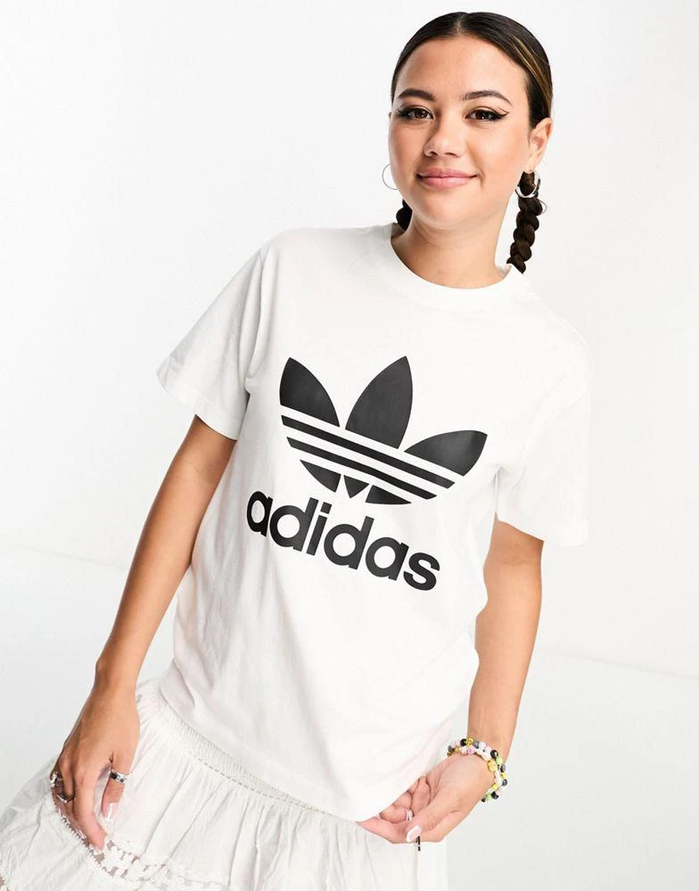 商品Adidas|adidas Originals Adicolor long sleeve t-shirt in white,价格¥280,第3张图片详细描述