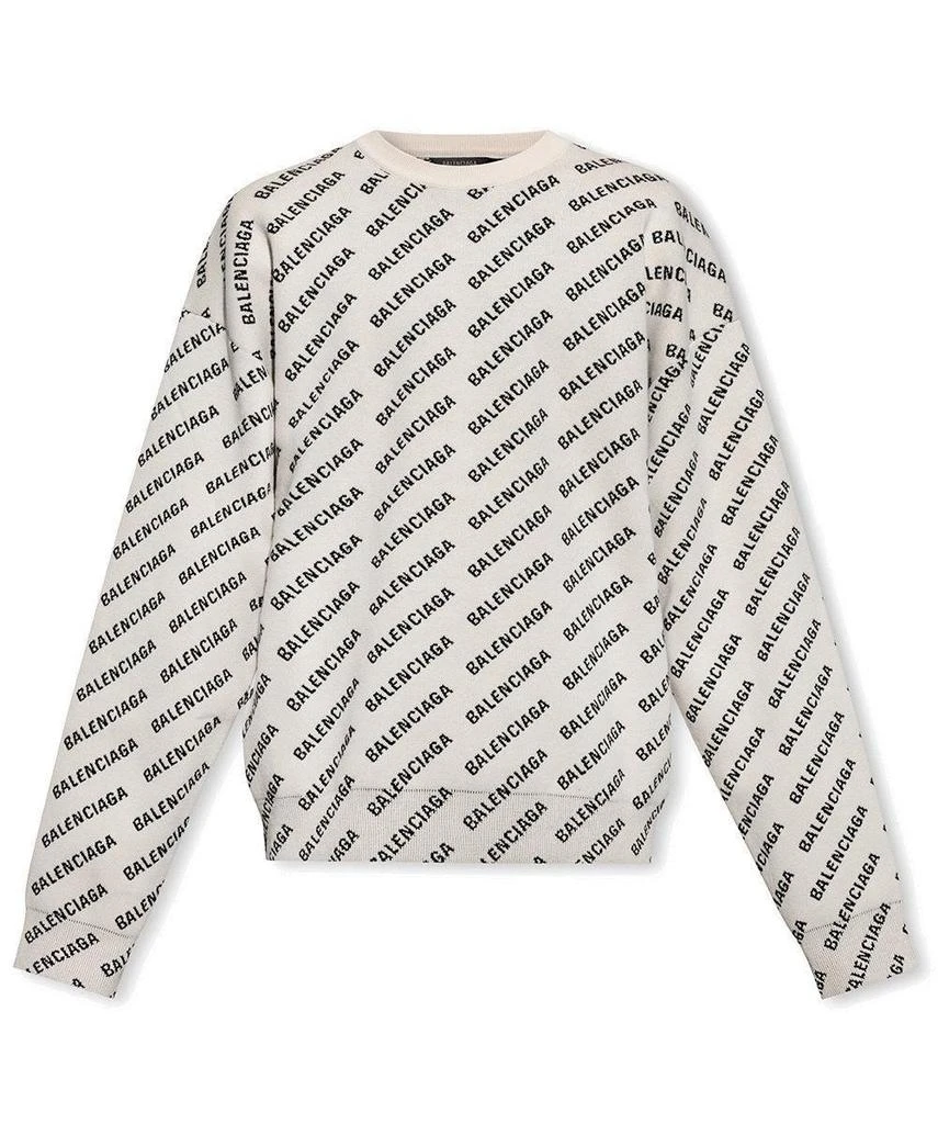 商品Balenciaga|Balenciaga Monogram Printed Crewneck Sweater,价格¥7268,第1张图片