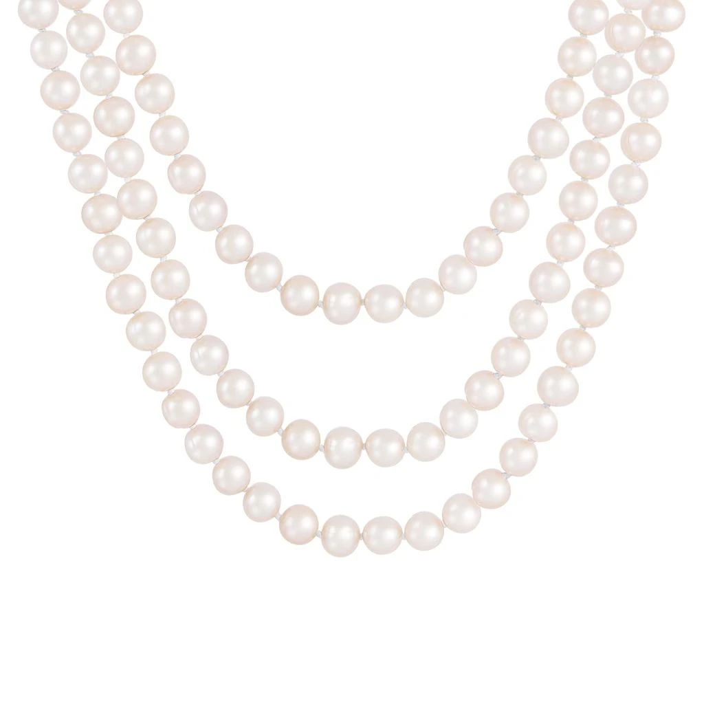 商品Splendid Pearls|Endless Black 100" Freshwater Pearl Necklace,价格¥396,第1张图片