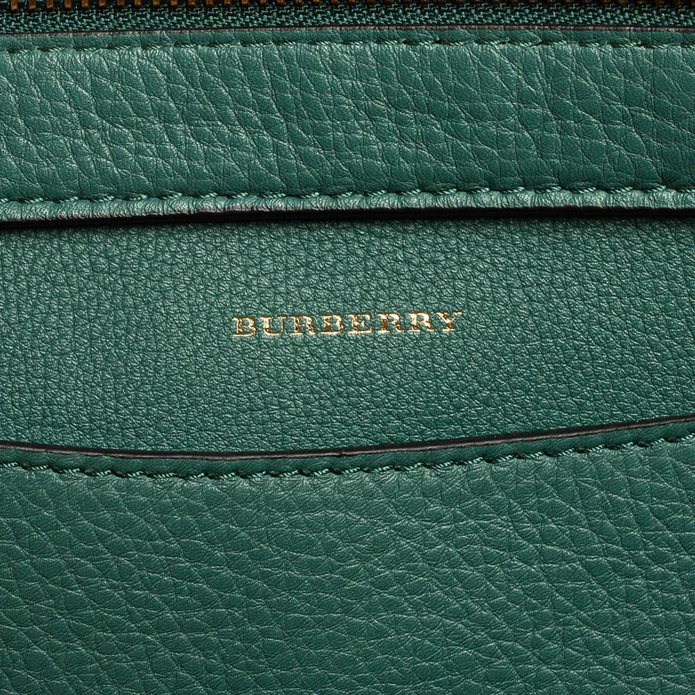 Burberry Black/Green Grained Leather Large Clutch 商品