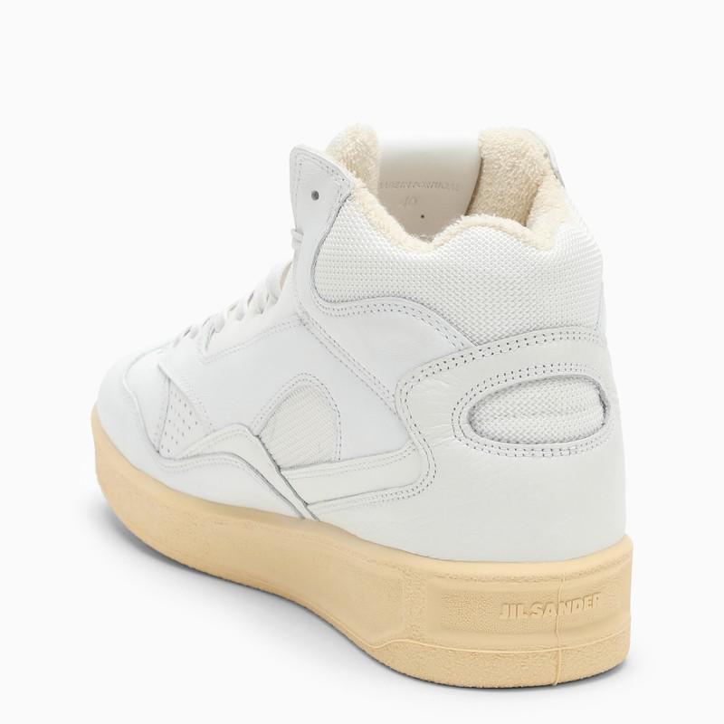 White leather high top sneakers商品第4张图片规格展示