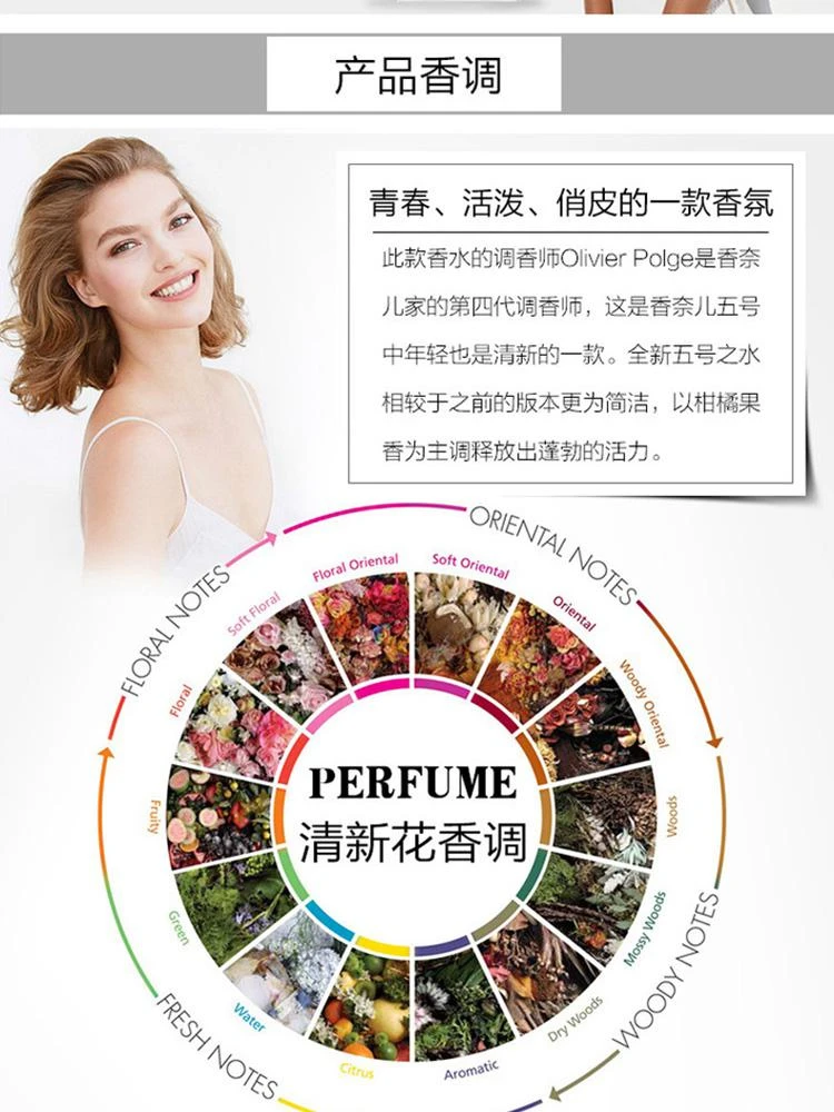 商品Chanel|欧洲直邮CHANEL 香奈儿 女士经典香水五号之水 100毫升 花香调  清新活力 摩登时尚,价格¥1596,第3张图片详细描述