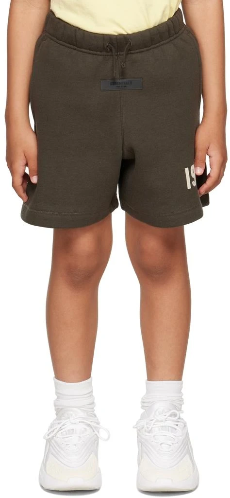 商品Essentials|Kids Gray '1977' Shorts,价格¥199,第1张图片