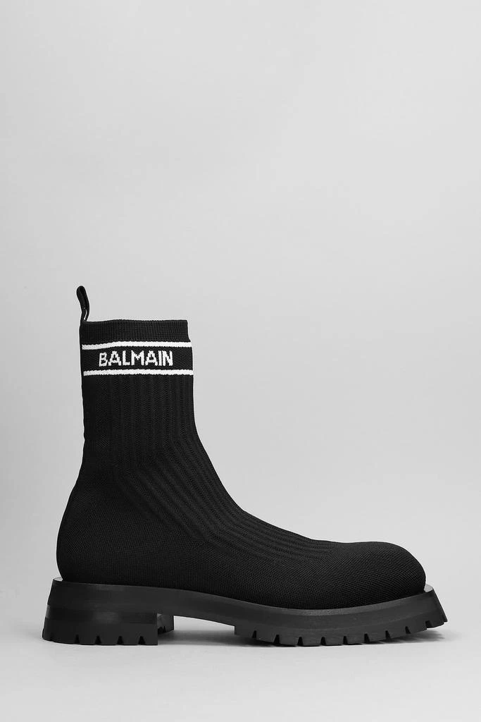 商品Balmain|Combat Boots In Black Polyester,价格¥4273,第1张图片