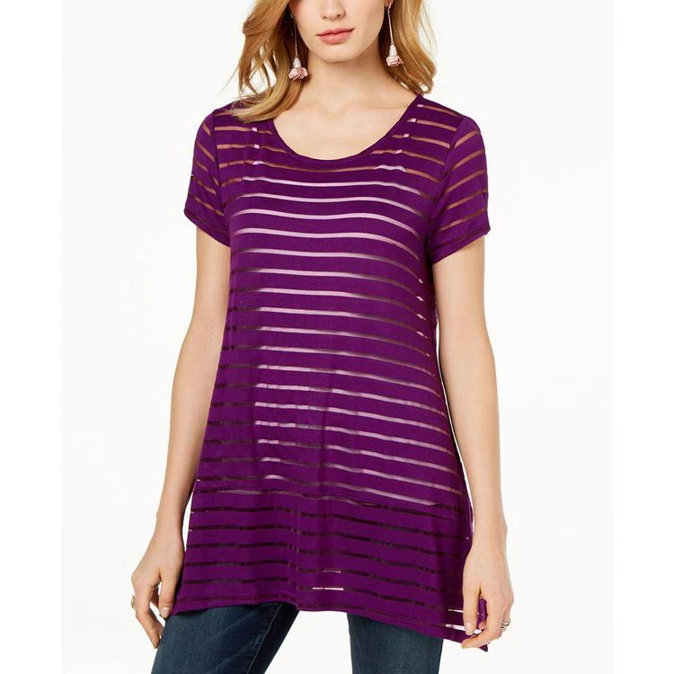 商品INC International|I.N.C. Illusion-Striped Top, Created for Macy's,价格¥186,第1张图片
