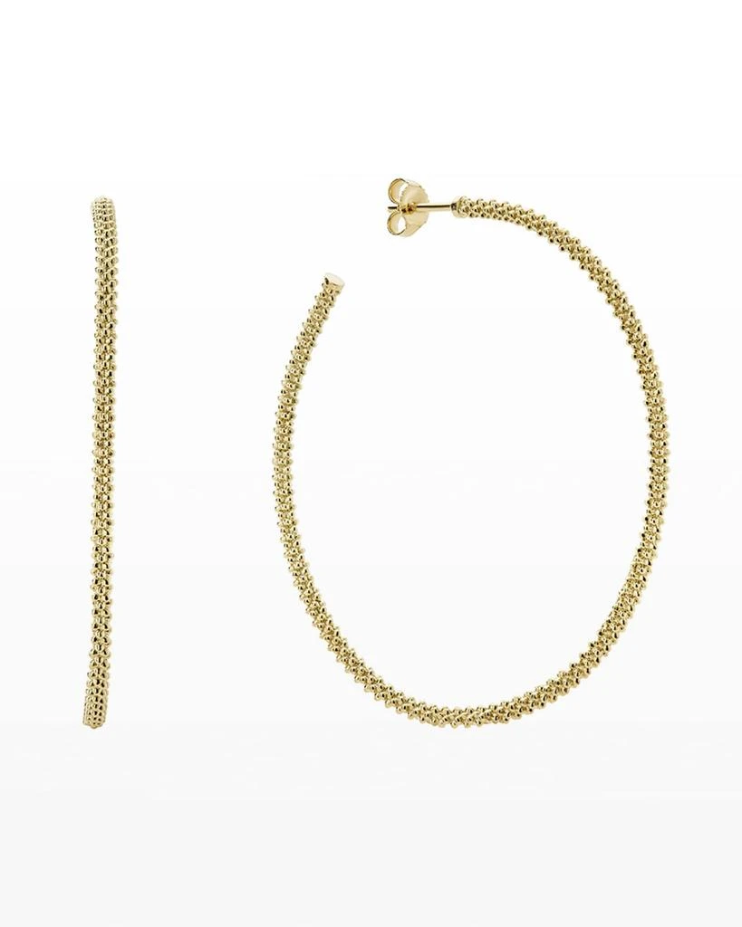 商品LAGOS|18k Gold Caviar Beaded Hoop Earrings, 50mm,价格¥17071,第1张图片