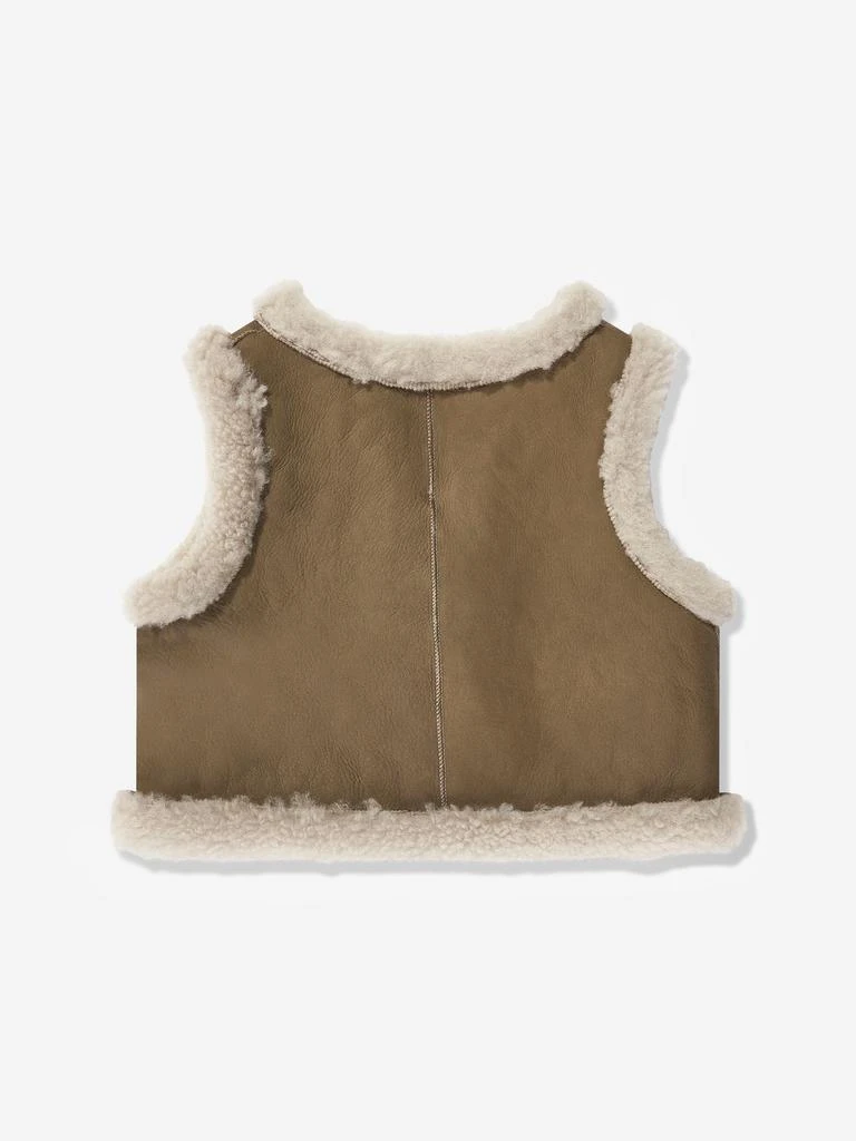 商品Bonpoint|Bonpoint Baby Barra Faux Shearling Gilet in Brown,价格¥1776,第4张图片详细描述