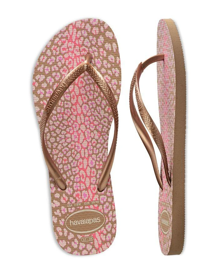 商品Havaianas|Women's Animal Print Slim Flip-Flops,价格¥254,第3张图片详细描述