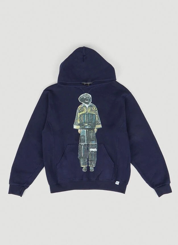 商品DRx FARMAxY FOR LN-CC|Graphic Print Hooded Sweatshirt in Blue,价格¥765,第1张图片