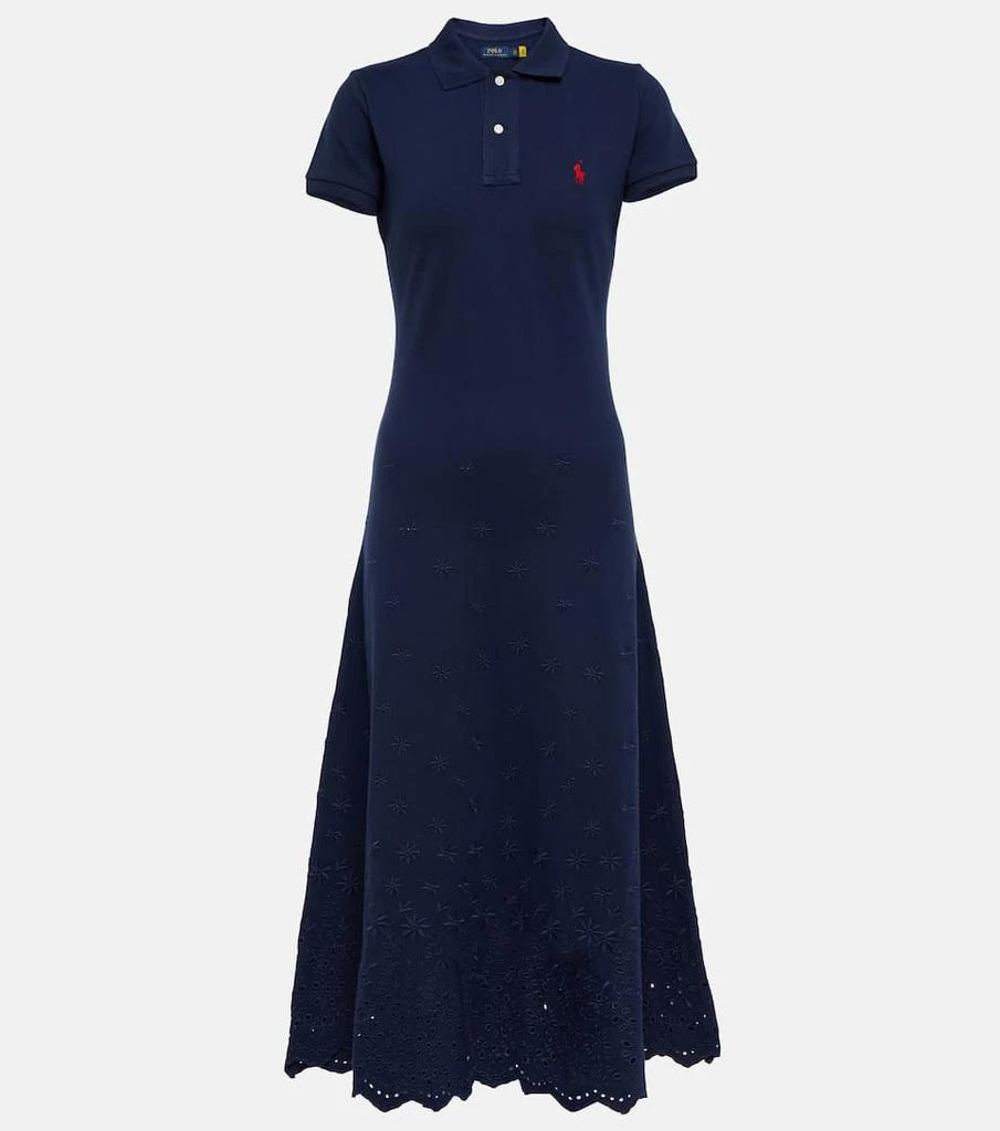 商品Ralph Lauren|Embroidered cotton piqué midi dress,价格¥1620,第1张图片