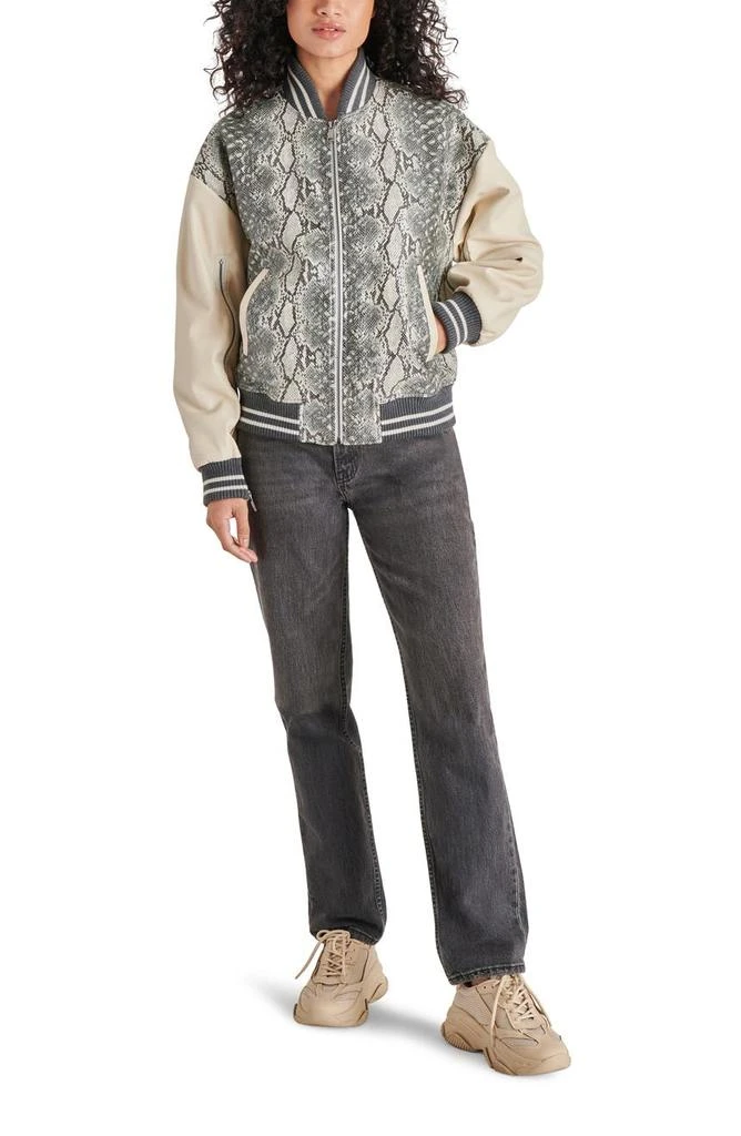 商品Steve Madden|Alexandra Faux Snakeskin Bomber Jacket,价格¥328,第5张图片详细描述