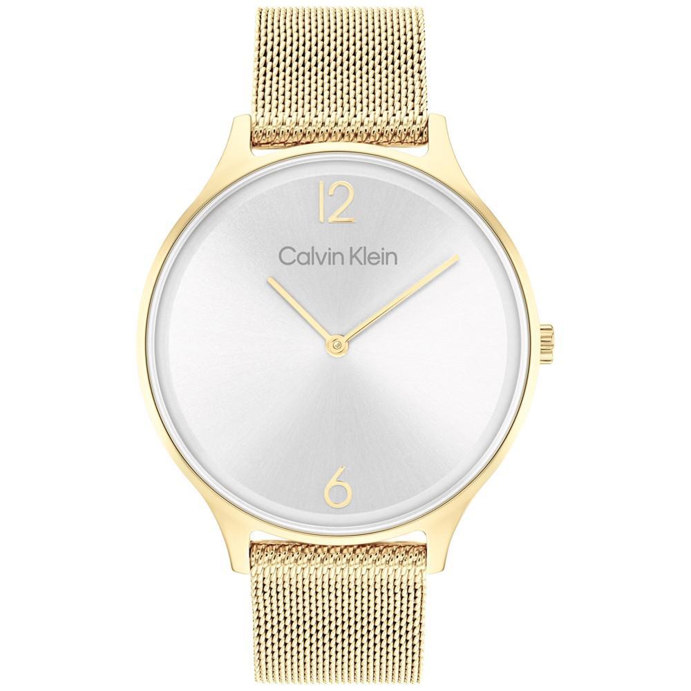 商品Calvin Klein|Gold-Tone Mesh Bracelet Watch 38mm,价格¥1086,第1张图片