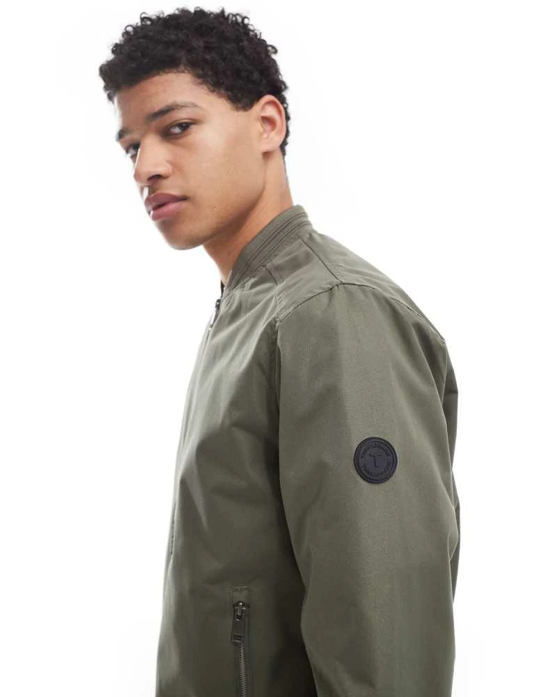 商品Threadbare|Threadbare 'predict' showerproof classic bomber jacket in khaki,价格¥421,第2张图片详细描述