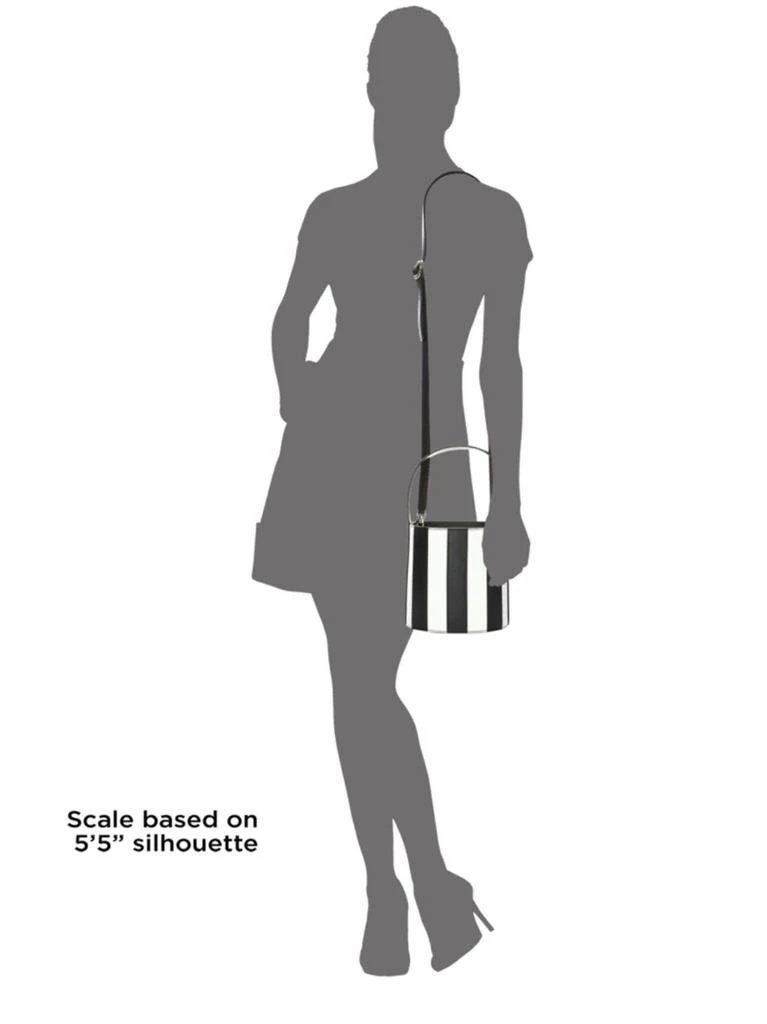 商品Staud|Bissett Striped Leather Bucket Bag,价格¥1107,第3张图片详细描述