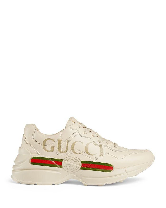 商品Gucci|Women's Rhyton Leather Sneakers,价格¥7392,第3张图片详细描述