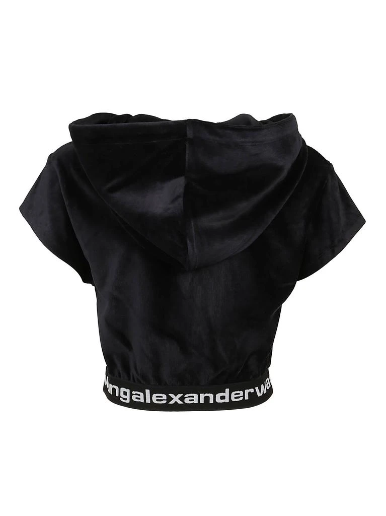 商品Alexander Wang|T by Alexander Wang Stretch Corduroy With Logo Elastic Sleeve Hoody,价格¥2207,第2张图片详细描述