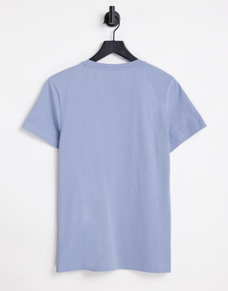 Tommy Hilfiger flag logo t-shirt in light blue商品第4张图片规格展示