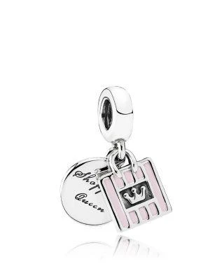 商品PANDORA|Moments Collection Sterling Silver & Enamel Shopping Queen Charm,价格¥286,第1张图片