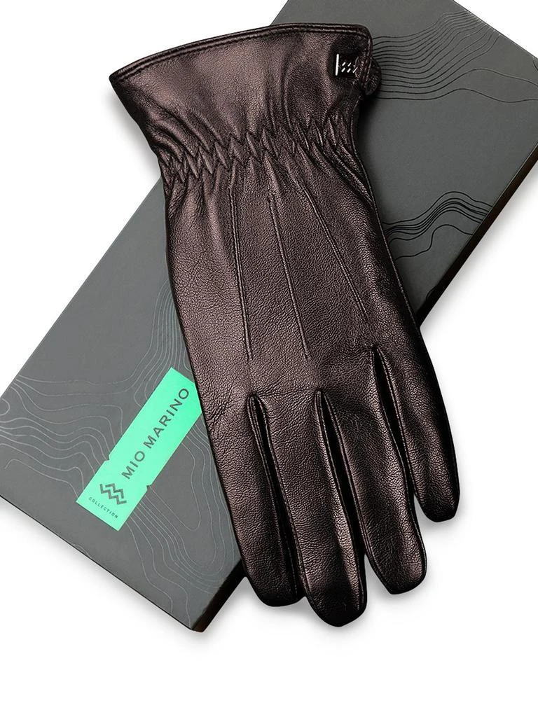 商品Mio Marino|Sheepskin Leather Touchscreen Gloves,价格¥342,第4张图片详细描述