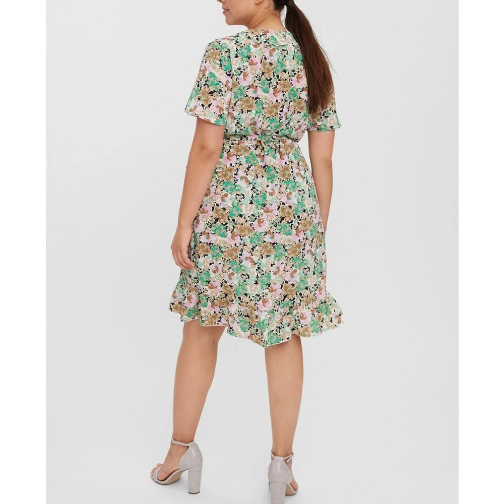 商品VERO MODA|Plus Size Delilah Short Sleeve Wrap Dress,价格¥660,第2张图片详细描述