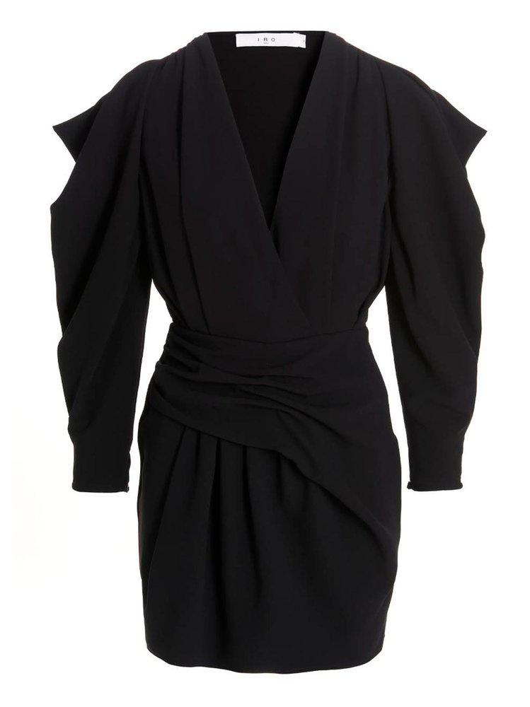 Iro V-Neck Gathered Dress商品第1张图片规格展示