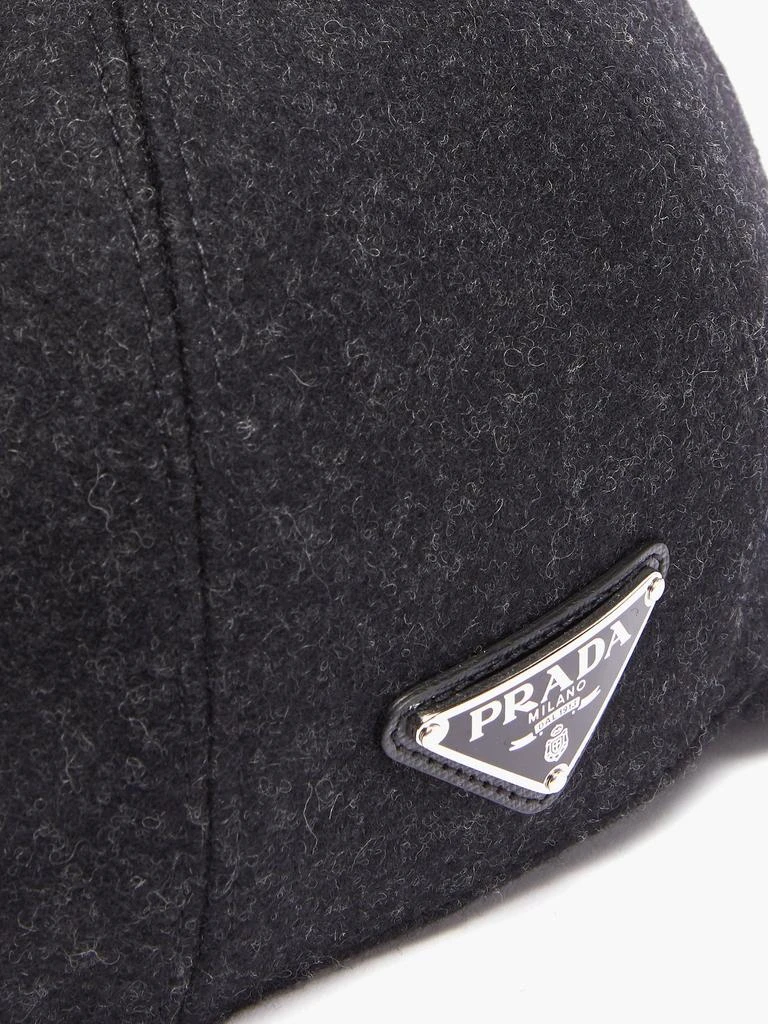 商品Prada|Triangle-logo felted-wool baseball cap,价格¥3615,第4张图片详细描述