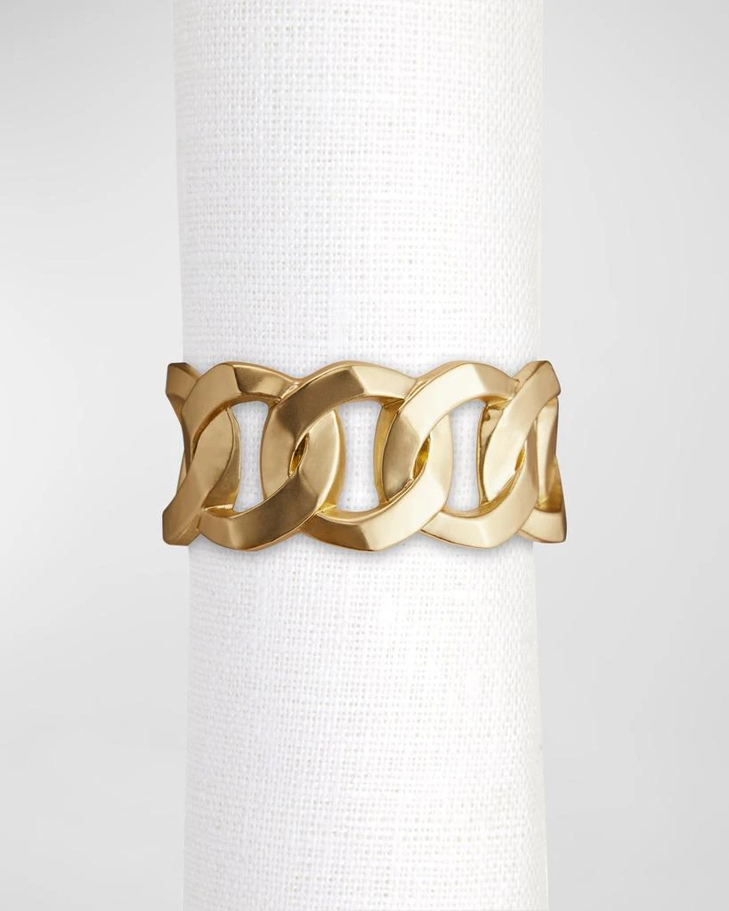 商品L'Objet|Cuban Link 24K Gold Napkin Rings, Set of 4,价格¥1467,第1张图片