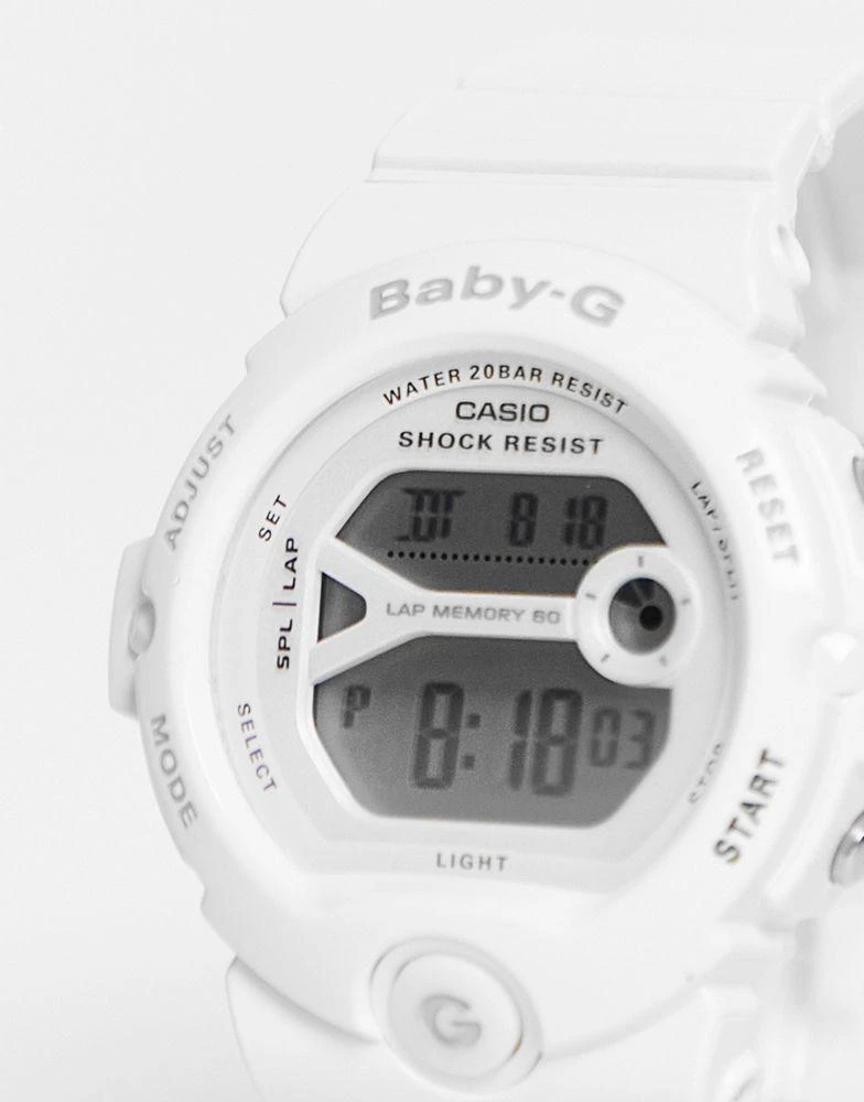 商品Casio|Casio Baby-G silicone watch in white,价格¥390,第3张图片详细描述