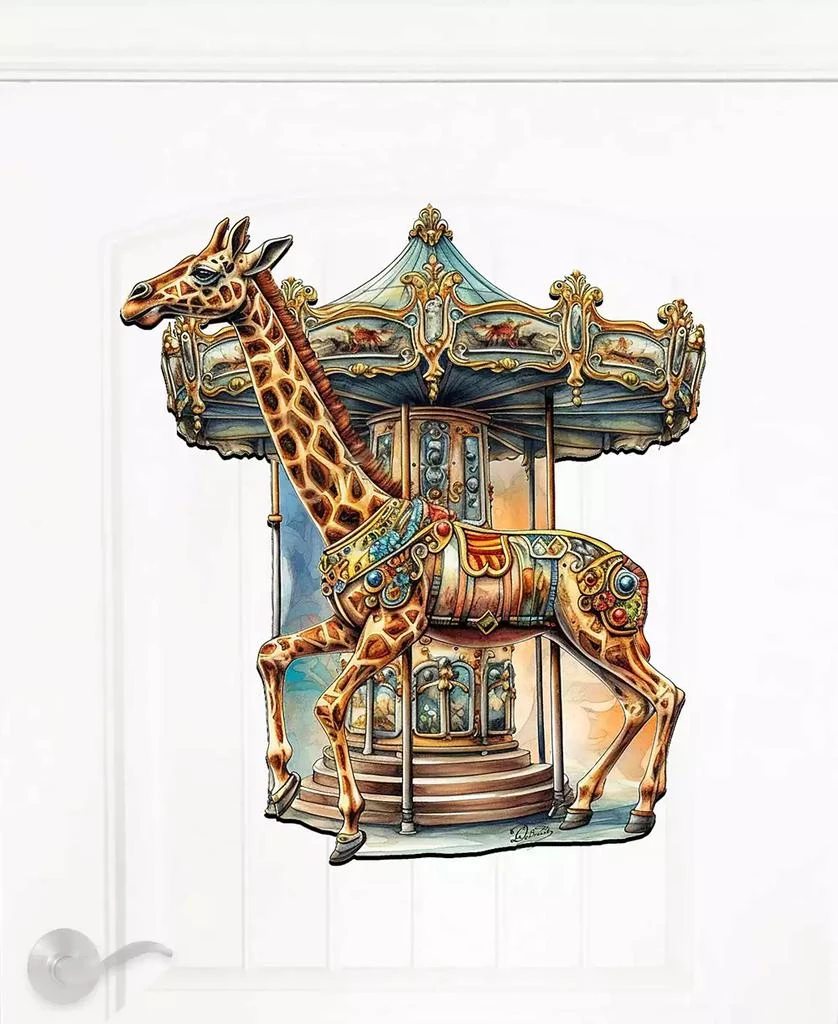 Carousel Giraffe Christmas Wooden Door Decor Wall Decor G. DeBrekht 商品