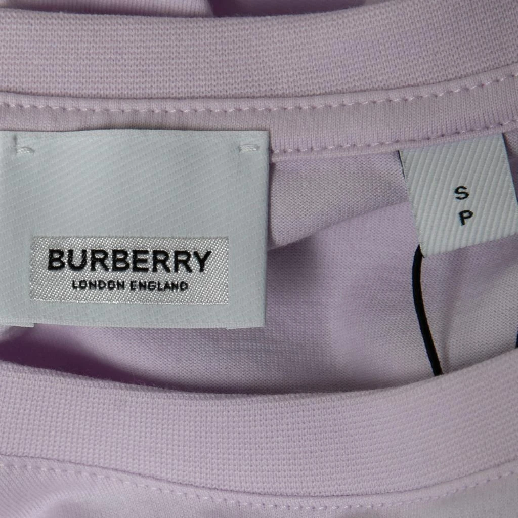 商品[二手商品] Burberry|Burberry Lilac Cotton Logo Embroidered Short Sleeve T-Shirt S,价格¥1541,第4张图片详细描述