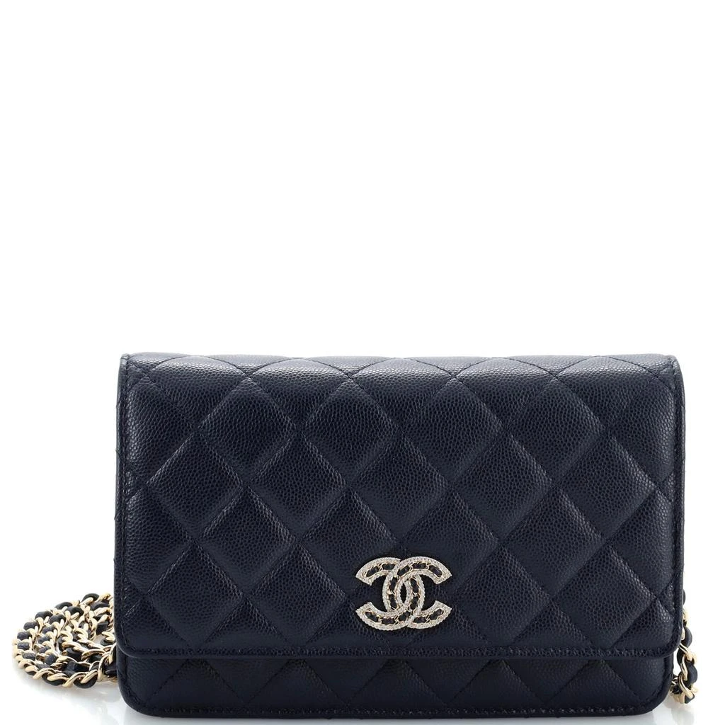 商品[二手商品] Chanel|Twisted Crystals CC Wallet on Chain Quilted Caviar,价格¥34920,第1张图片